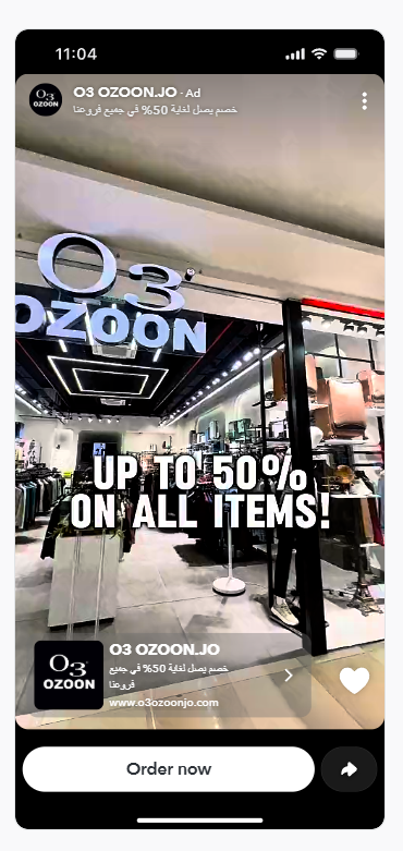 O3 Ozoon — Snapchat Story Ad (UP TO 50% ON ALL ITEMS!)